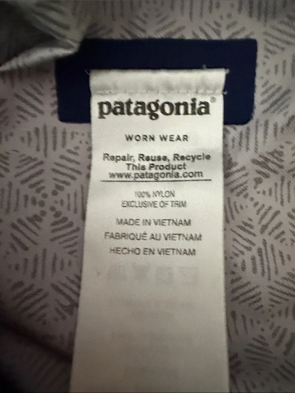 Patagonia Men's Hooded Two-Tone Windbreaker Jacket - Red & Navy Size XL